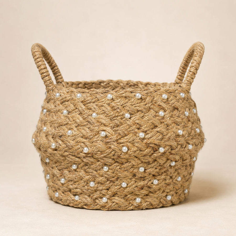Beaded Tawny Basket
