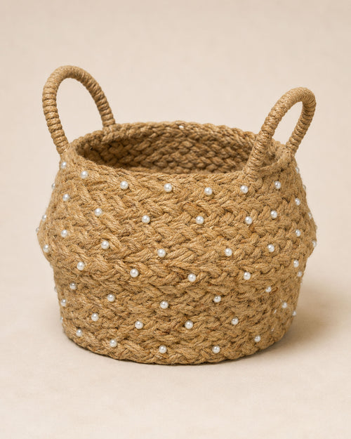Beaded Tawny Basket