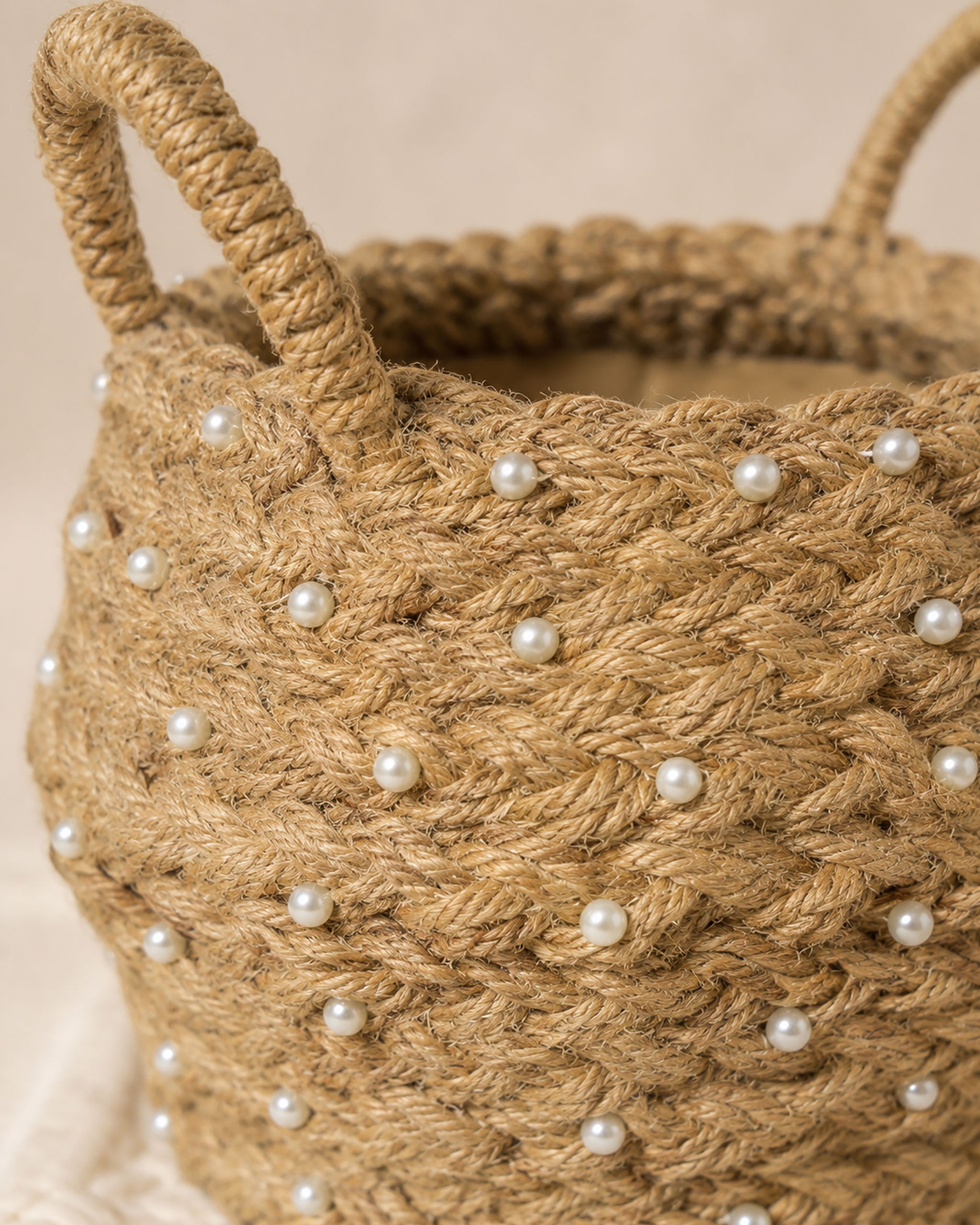 Beaded Tawny Basket