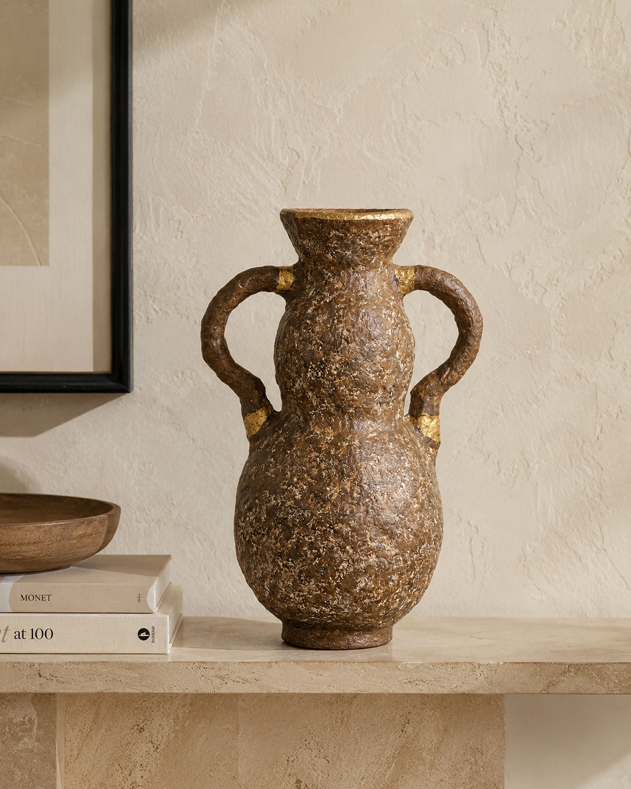 Burnished Amphora Vase