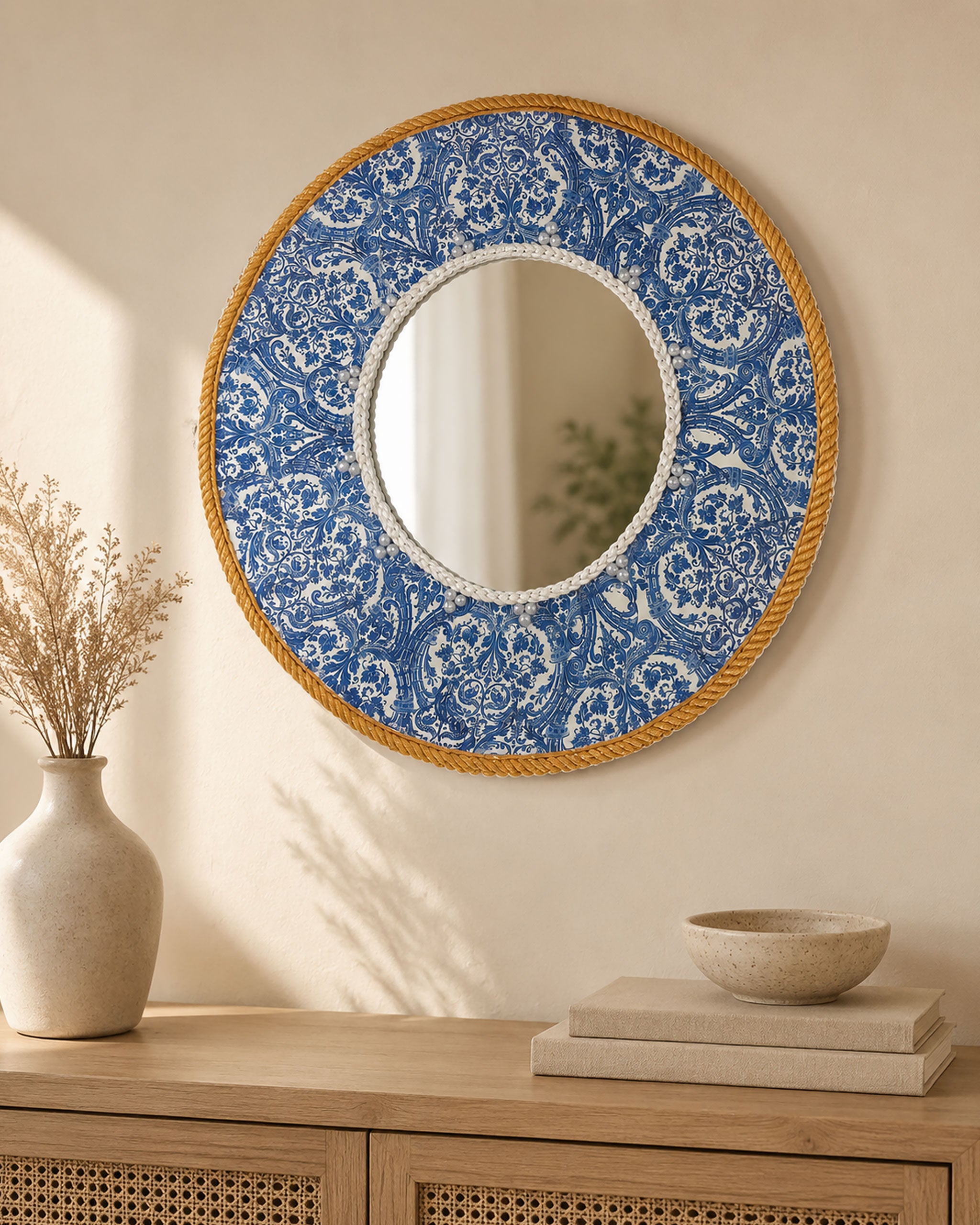 Indigo Heirloom Mirror