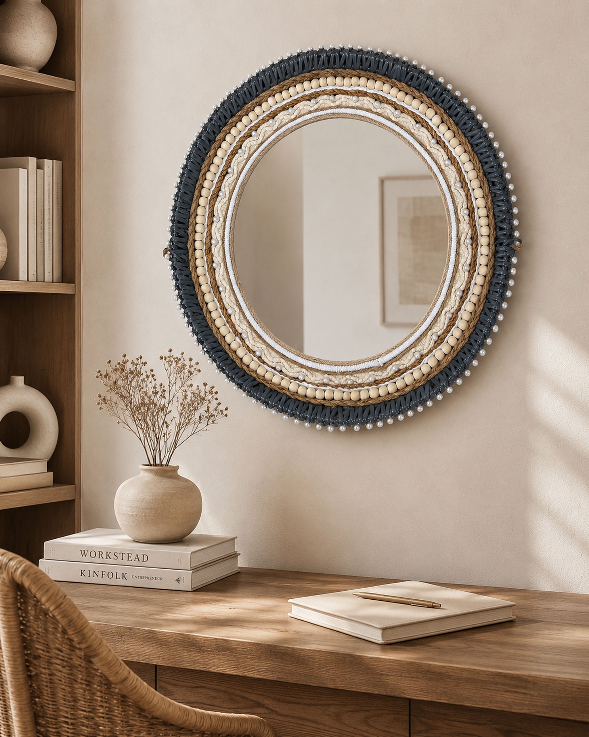 Slate Lacework Mirror